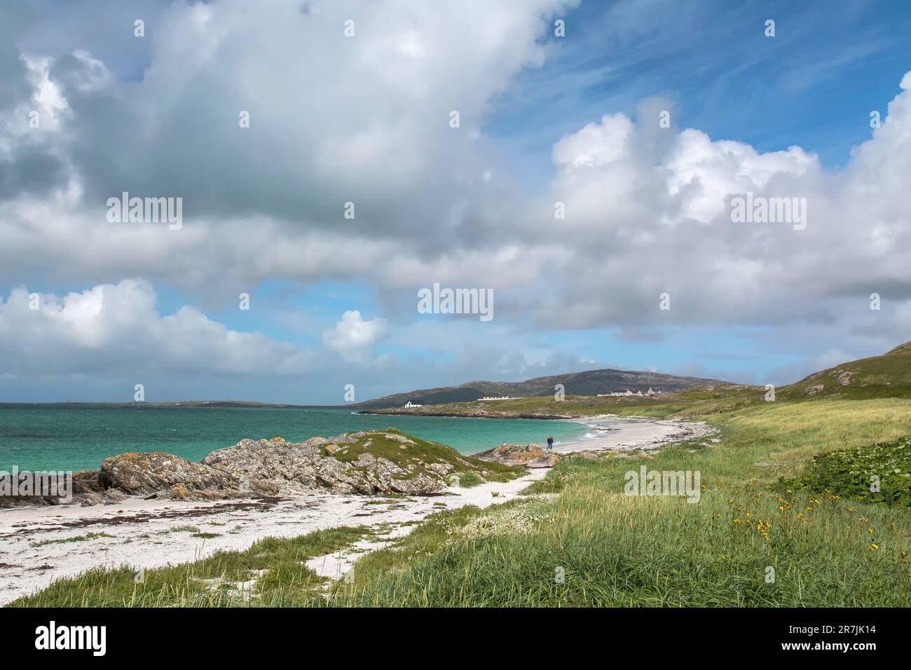 Prince`s Beach oder Traigh Leis, Eriskay, Äußere Hebriden, westliche Inseln, Schottland, Vereinigtes Königreich Stockfoto